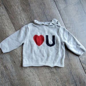 BabyGap Love You Sweater 6-12 months